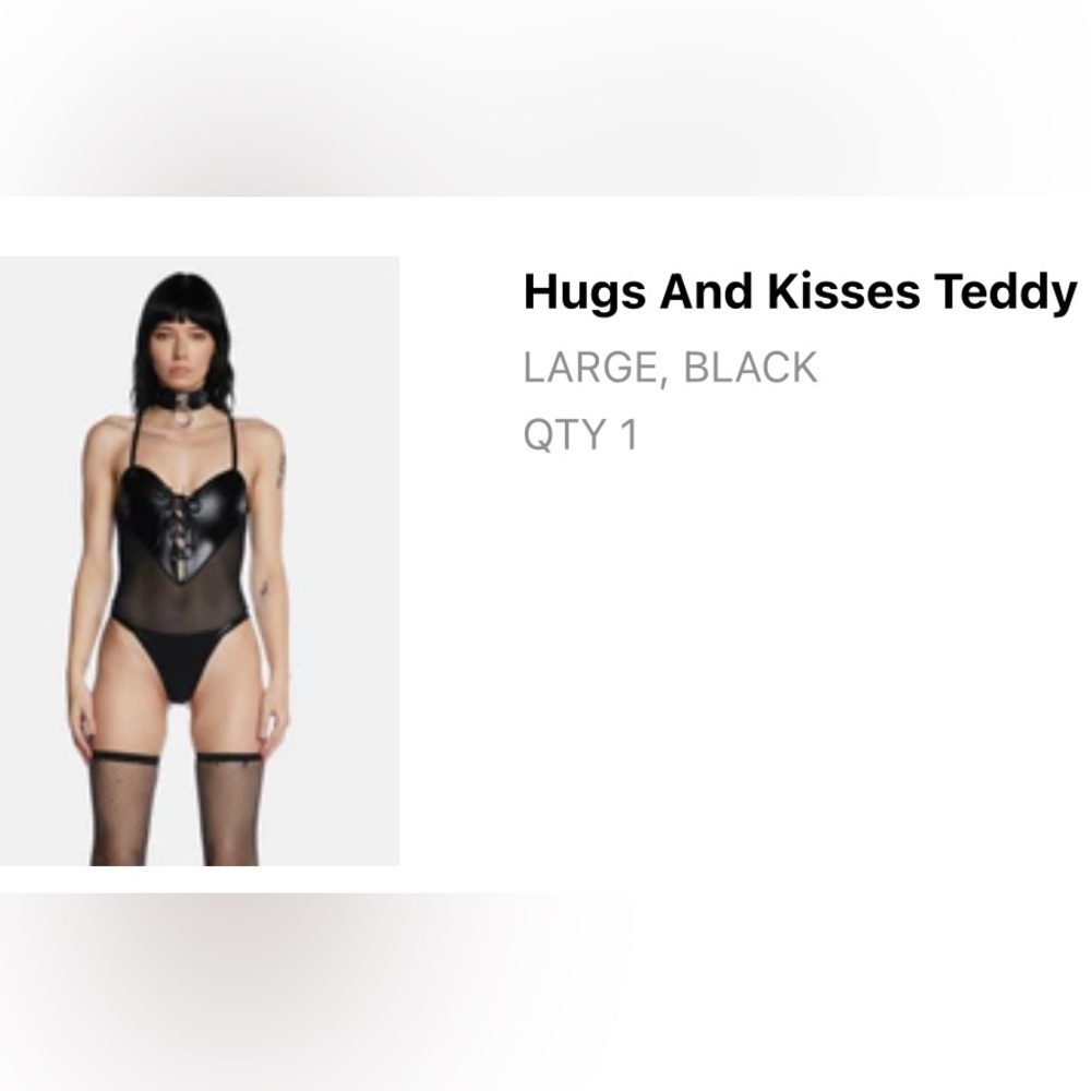 Dolls Kill “Hugs & Kisses Teddy” -Black